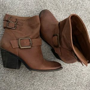 Lucky Brand Brown Leather Boots sz 8